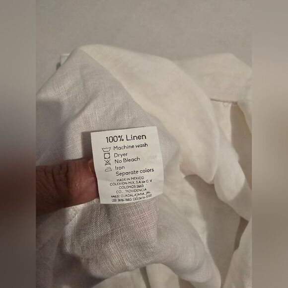 Velia Sierra 100% Linen Mini Skirt In White Size Small - Picture 3 of 8